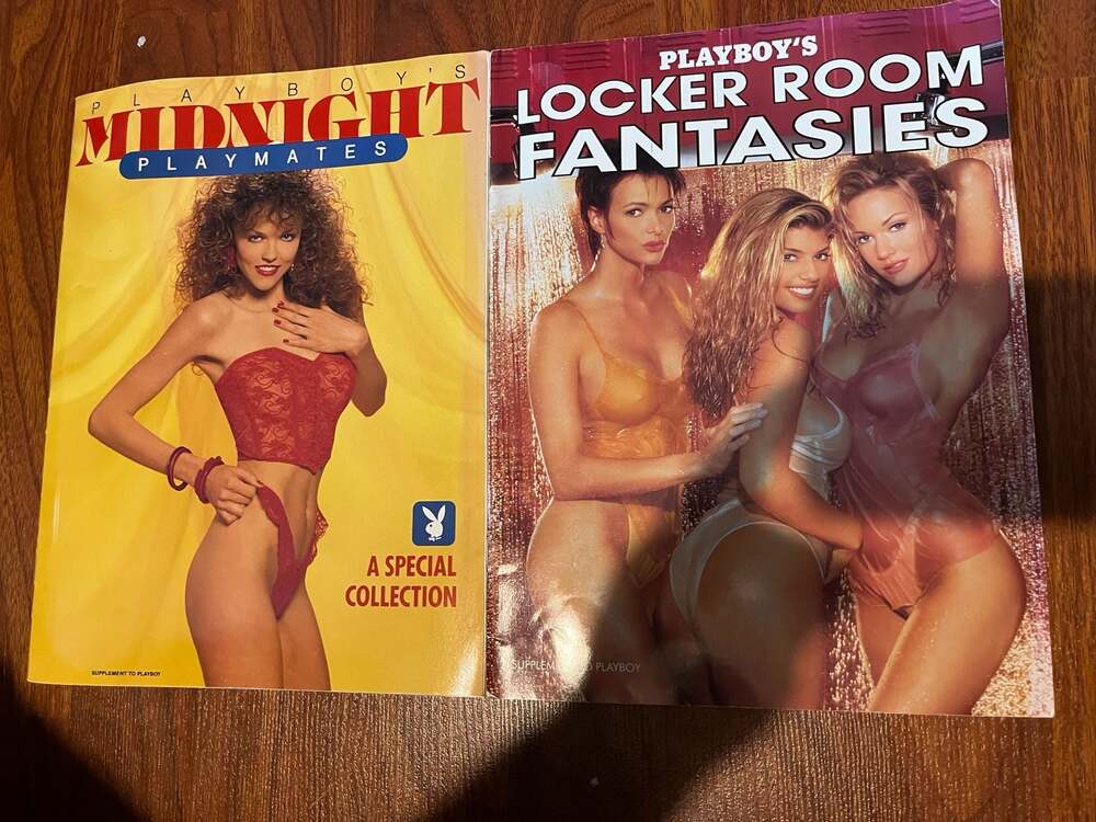 Lot of 2 Vintage Playboy Special Edition Magazines: Midnight Playmates & Locker